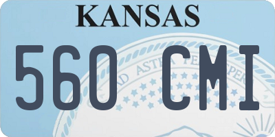 KS license plate 560CMI