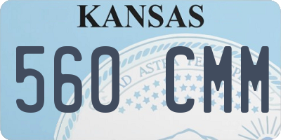 KS license plate 560CMM