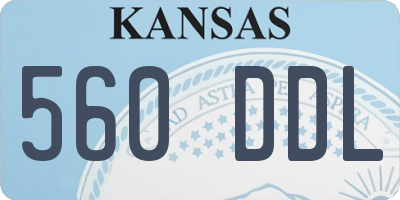 KS license plate 560DDL