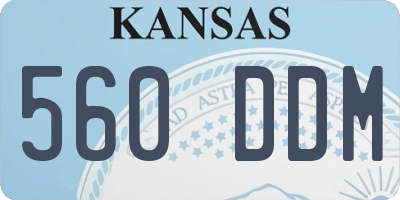 KS license plate 560DDM