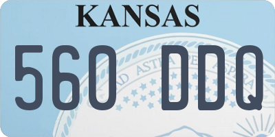 KS license plate 560DDQ