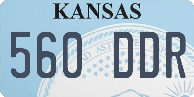 KS license plate 560DDR