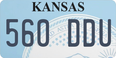 KS license plate 560DDU