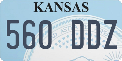 KS license plate 560DDZ
