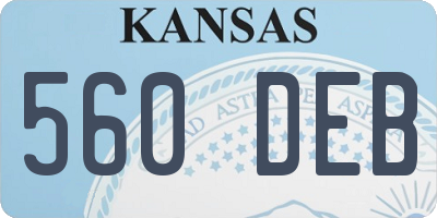KS license plate 560DEB