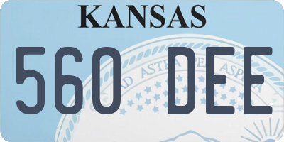 KS license plate 560DEE