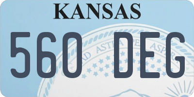KS license plate 560DEG