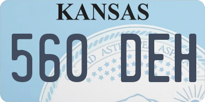 KS license plate 560DEH