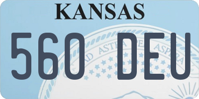 KS license plate 560DEU