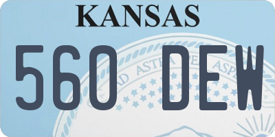 KS license plate 560DEW