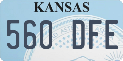 KS license plate 560DFE