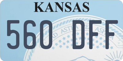 KS license plate 560DFF