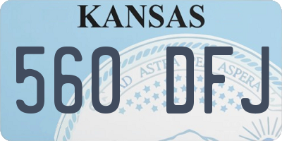 KS license plate 560DFJ