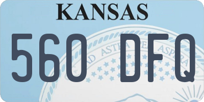 KS license plate 560DFQ