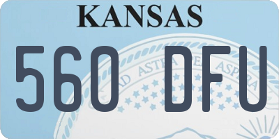 KS license plate 560DFU