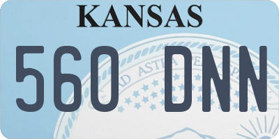 KS license plate 560DNN