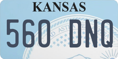 KS license plate 560DNQ