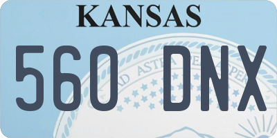 KS license plate 560DNX