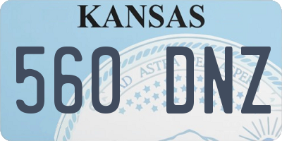 KS license plate 560DNZ