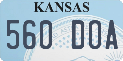 KS license plate 560DOA