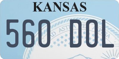 KS license plate 560DOL