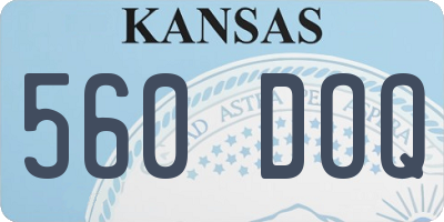 KS license plate 560DOQ