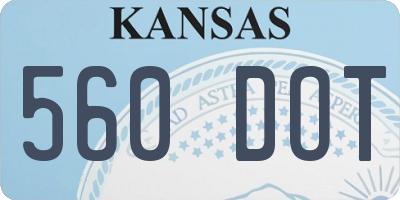 KS license plate 560DOT
