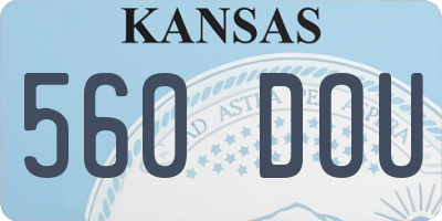 KS license plate 560DOU