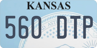 KS license plate 560DTP