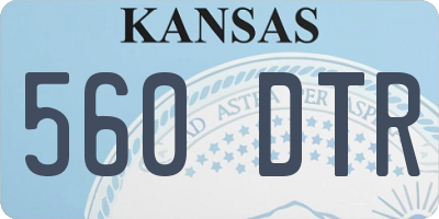 KS license plate 560DTR