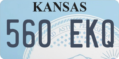 KS license plate 560EKQ