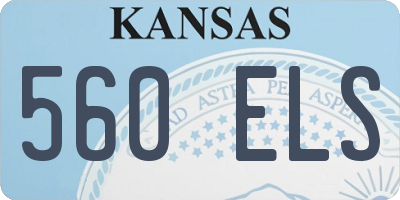 KS license plate 560ELS