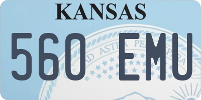 KS license plate 560EMU