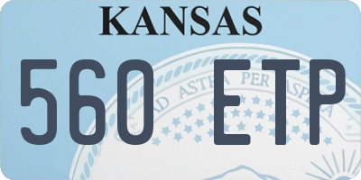 KS license plate 560ETP