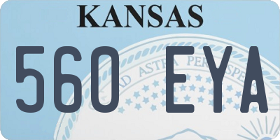 KS license plate 560EYA