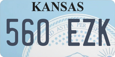 KS license plate 560EZK