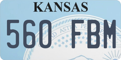 KS license plate 560FBM
