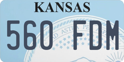 KS license plate 560FDM