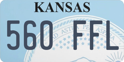 KS license plate 560FFL