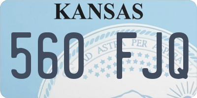 KS license plate 560FJQ