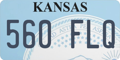 KS license plate 560FLQ