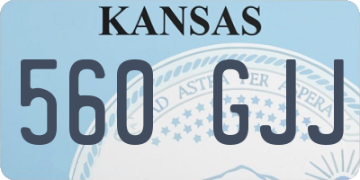 KS license plate 560GJJ