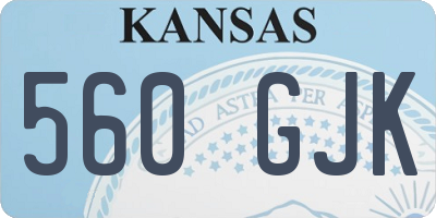 KS license plate 560GJK