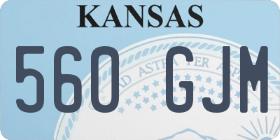 KS license plate 560GJM