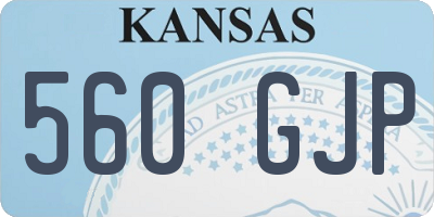 KS license plate 560GJP