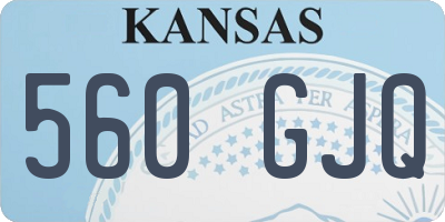 KS license plate 560GJQ