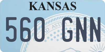 KS license plate 560GNN