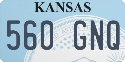 KS license plate 560GNQ