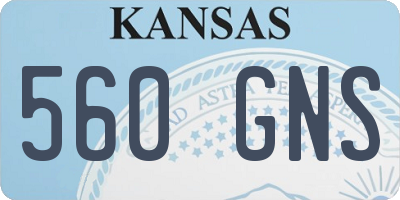 KS license plate 560GNS