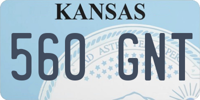 KS license plate 560GNT